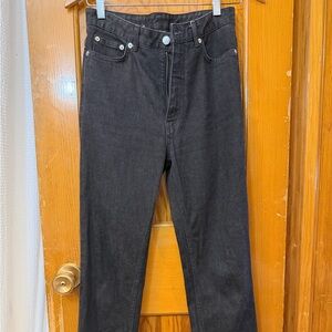 BLK DNM jeans 8 High Rise Skinny Straight Jeans 26x32 Tall Designer Black Womans